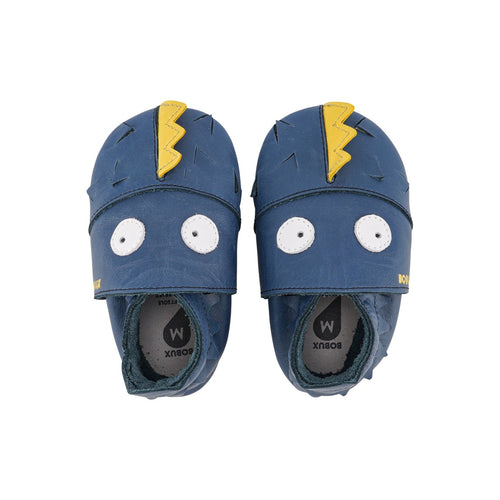 Babbucce in pelle morbida, Gruff navy | Bobux soft sole