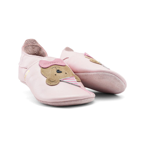 Babbucce in pelle morbida, Party bear blossom | Bobux soft sole