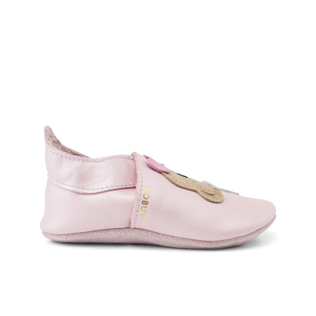 Babbucce in pelle morbida, Party bear blossom | Bobux soft sole