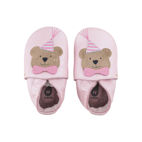 Babbucce in pelle morbida, Party bear blossom | Bobux soft sole