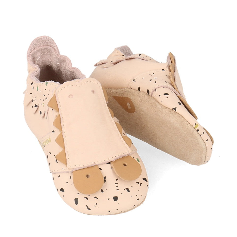 Babbucce in pelle morbida, Snap terrazzo oat | Bobux soft sole
