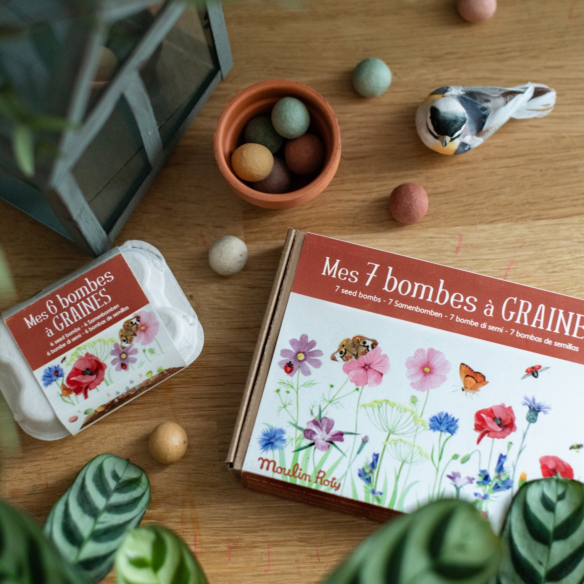 Box of 7 organic seed bombs, Flowers