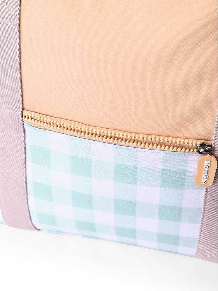 Waterproof Thermal Bag Aqua Apricot Squares
