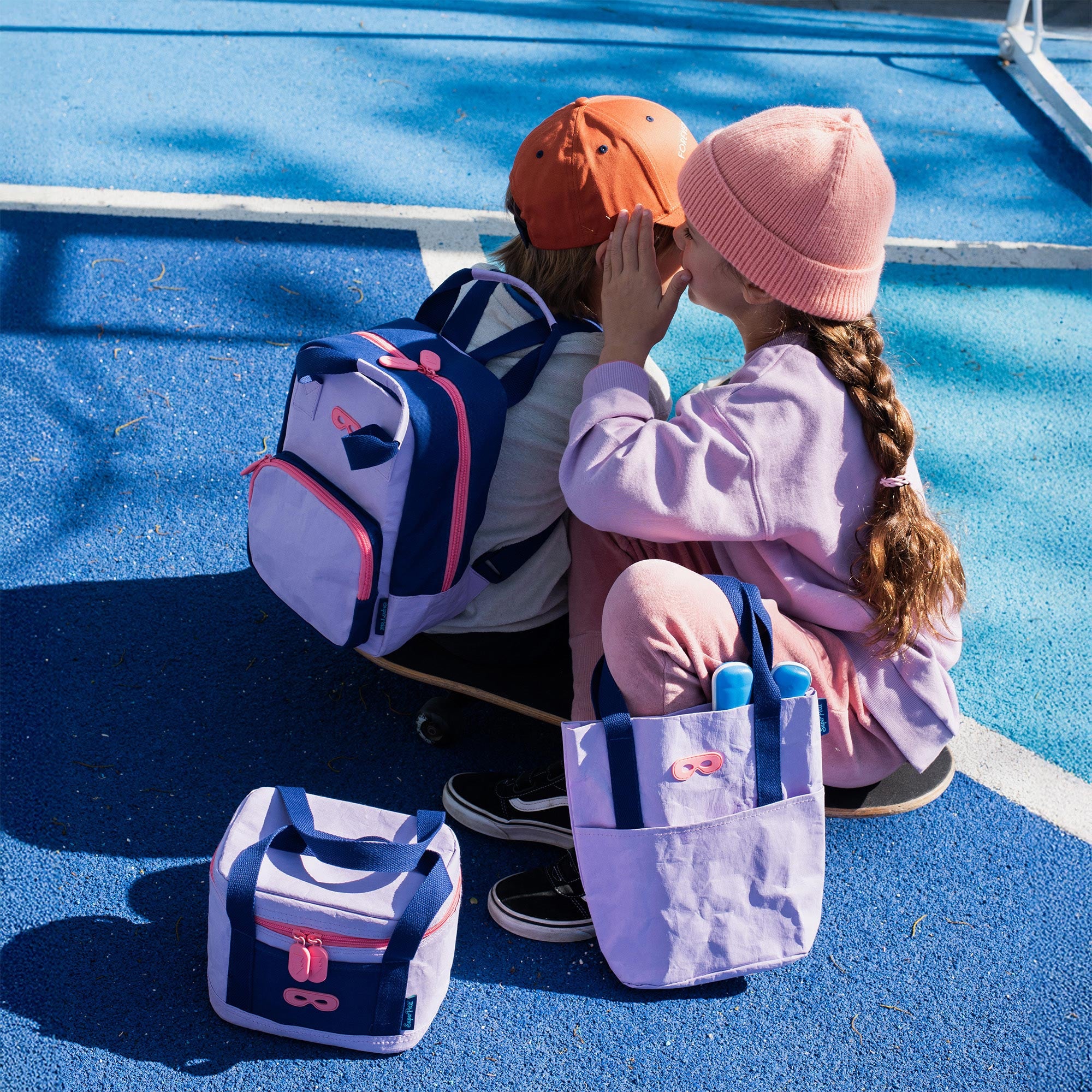 Durable and lightweight paper shoulder bag, Lilac