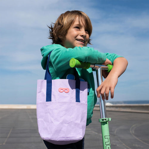 Durable and lightweight paper shoulder bag, Lilac