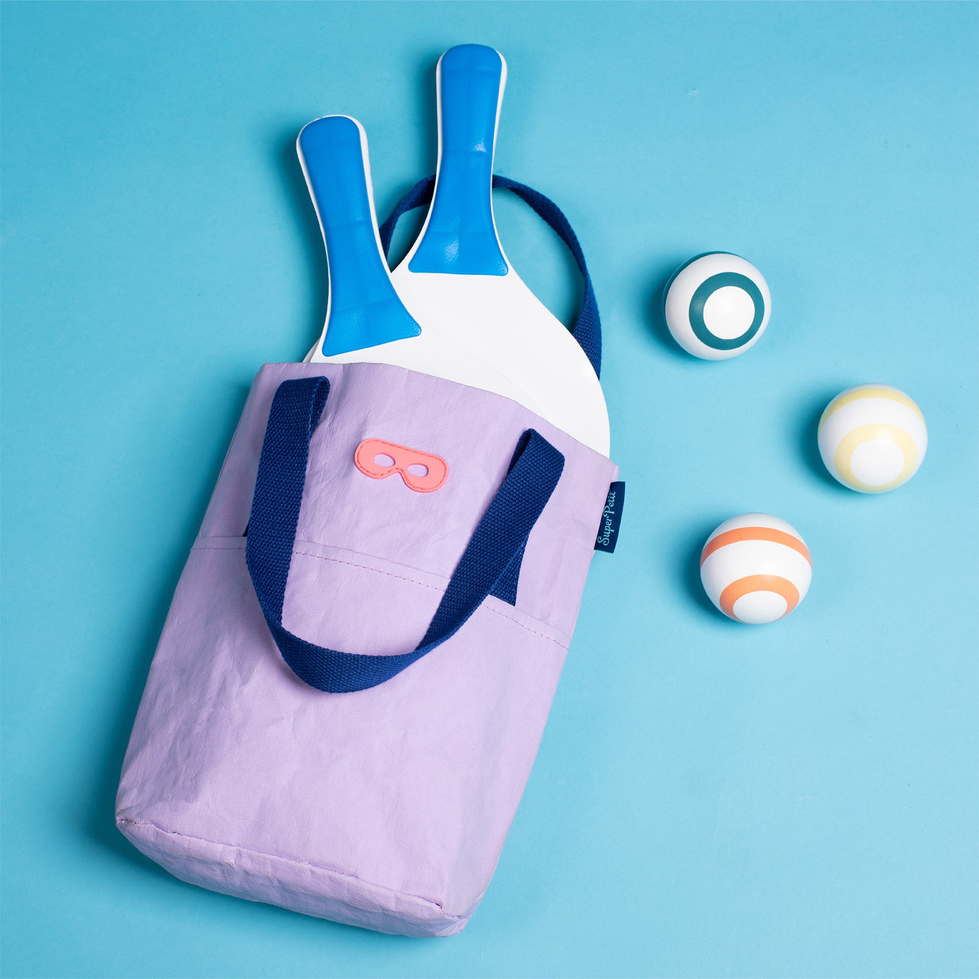 Durable and lightweight paper shoulder bag, Lilac