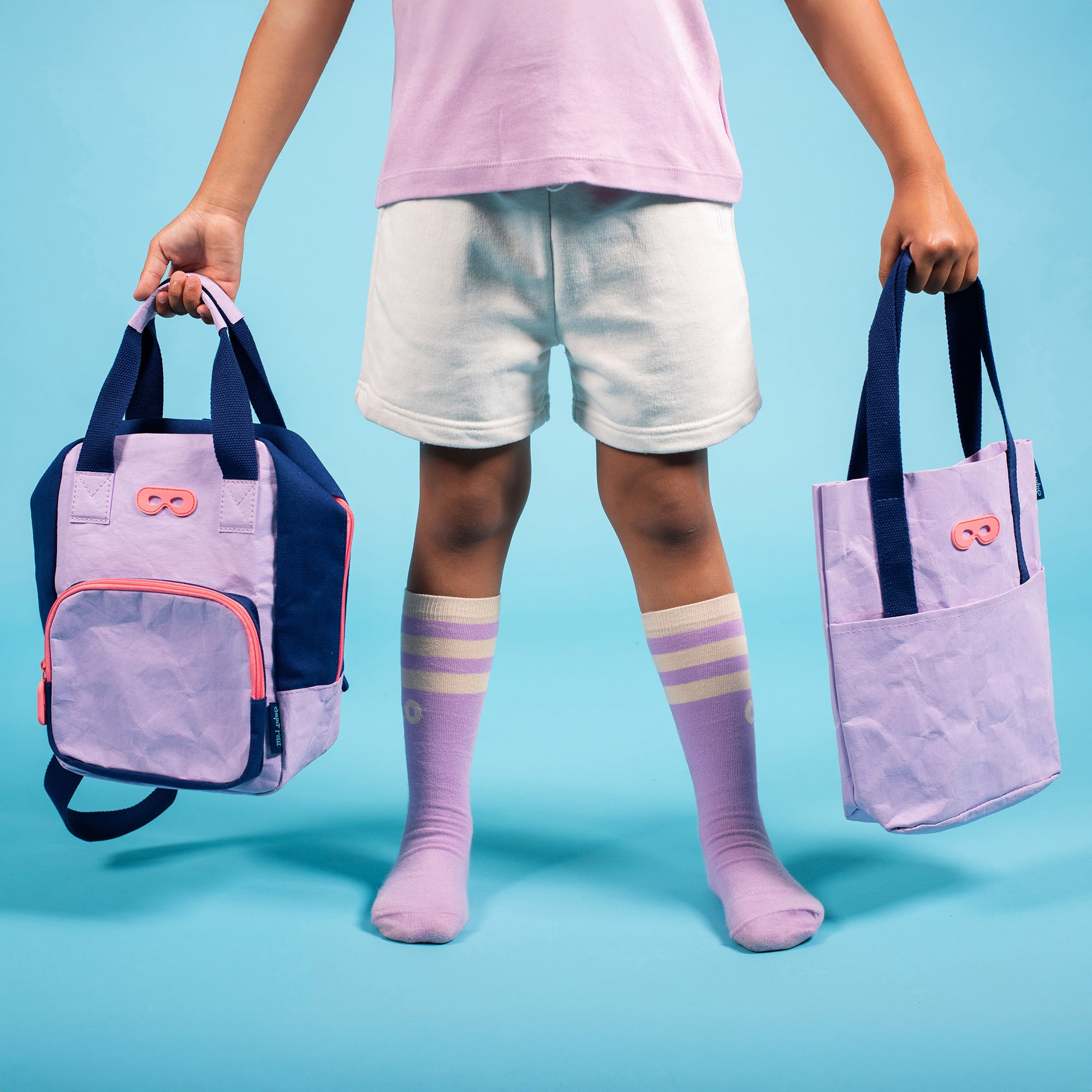 Durable and lightweight paper shoulder bag, Lilac