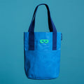Durable and lightweight paper shoulder bag, Blu