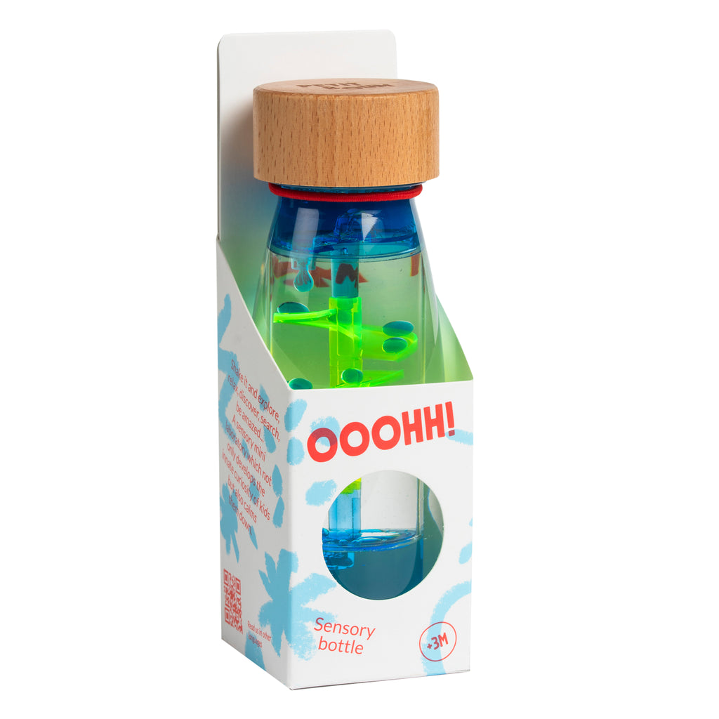 Sensory bottle Move Spiral blue