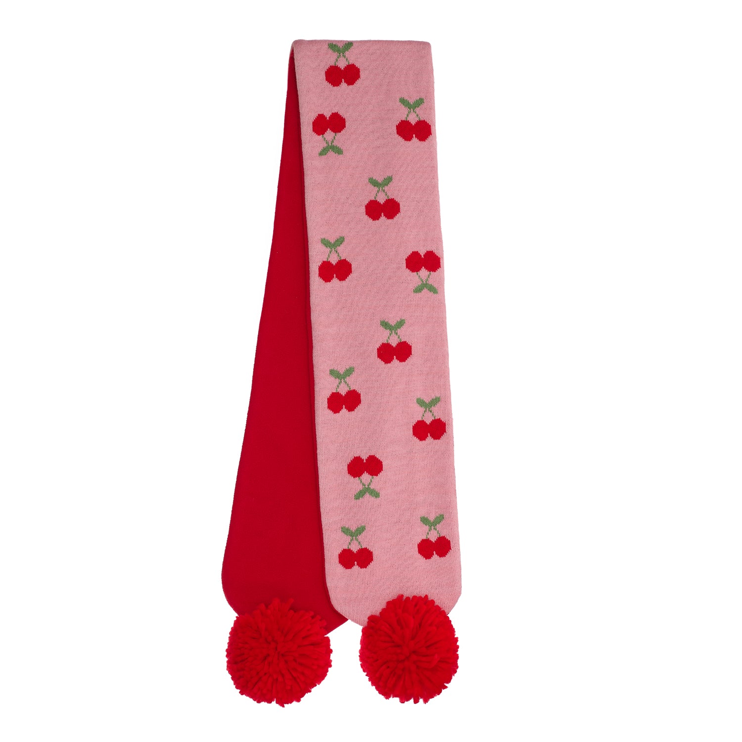 Knitted scarf, Cherries