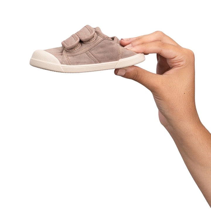 Shoes in cotton canvas, Cacao