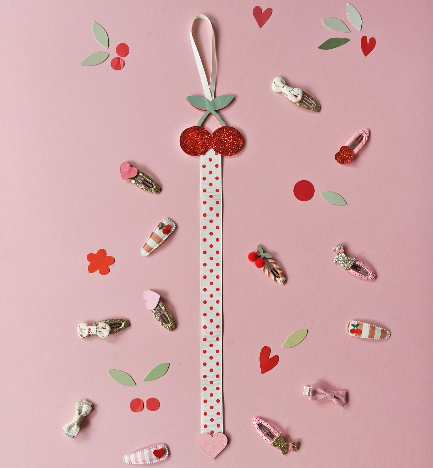 Hair Clip Hanger, Cherry