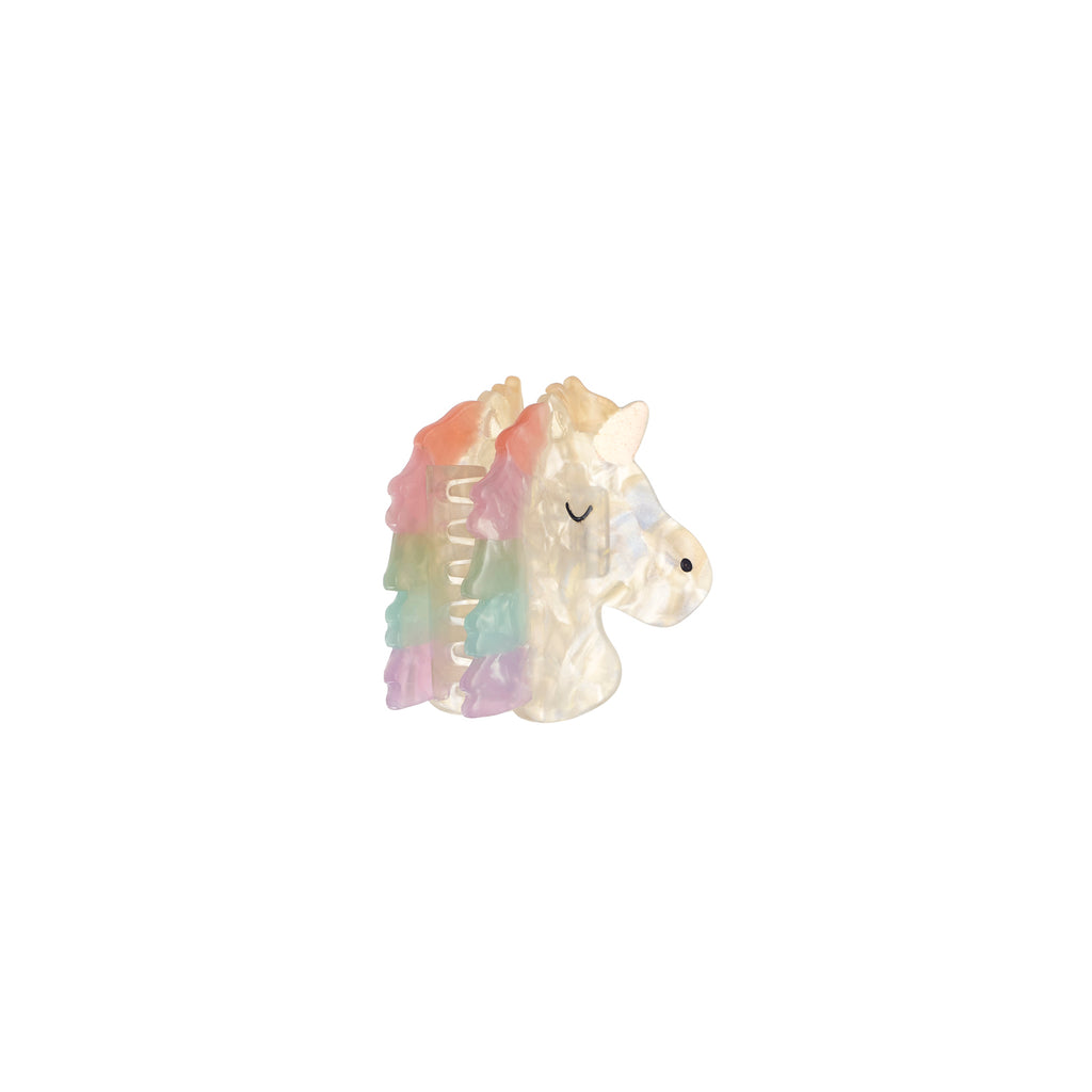 Fermaglio a pinza Unicorno Arcobaleno