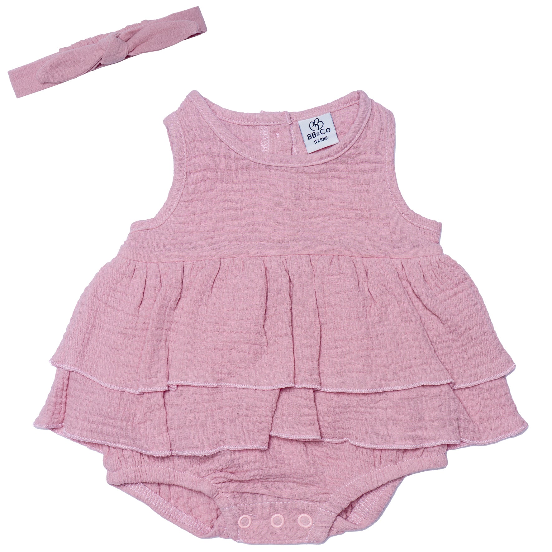 Purple romper + headband set