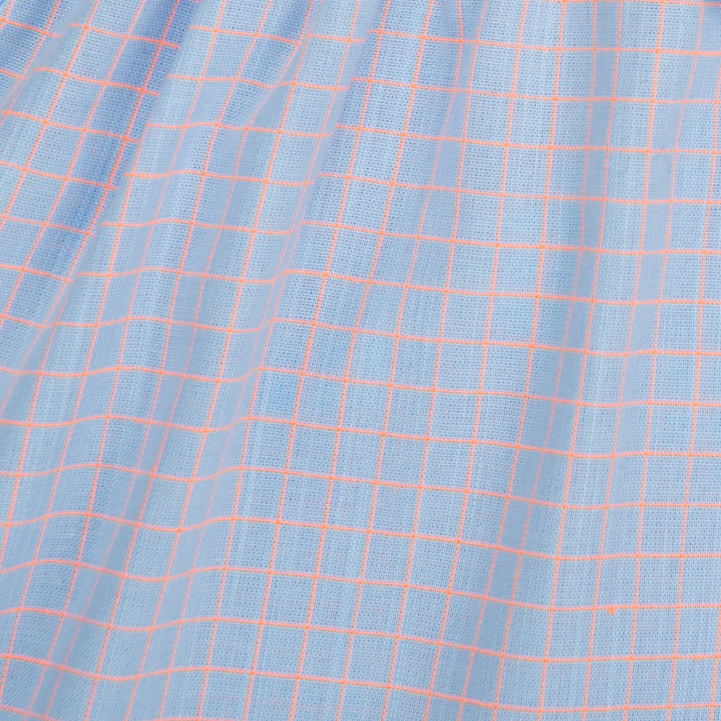 Camicetta in cotone blu quadretti, Loris
