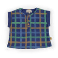 Camicia in mussola di cotone a quadretti, Nicole