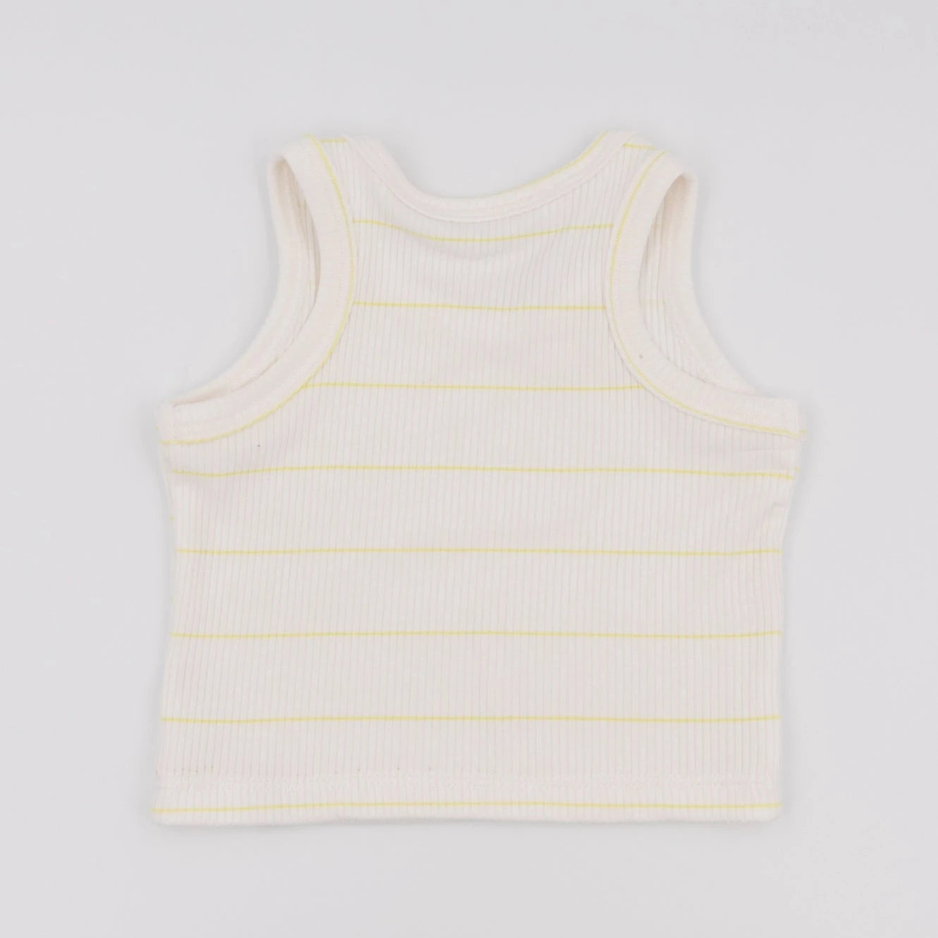 Canotta in bambù e cotone bio, Stripe lemon