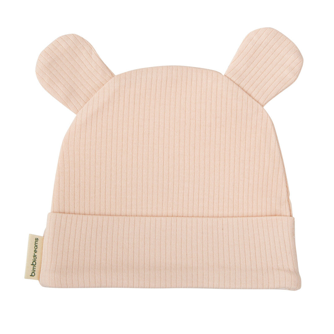 Bonnet bébé en coton et bambou bio, Rose