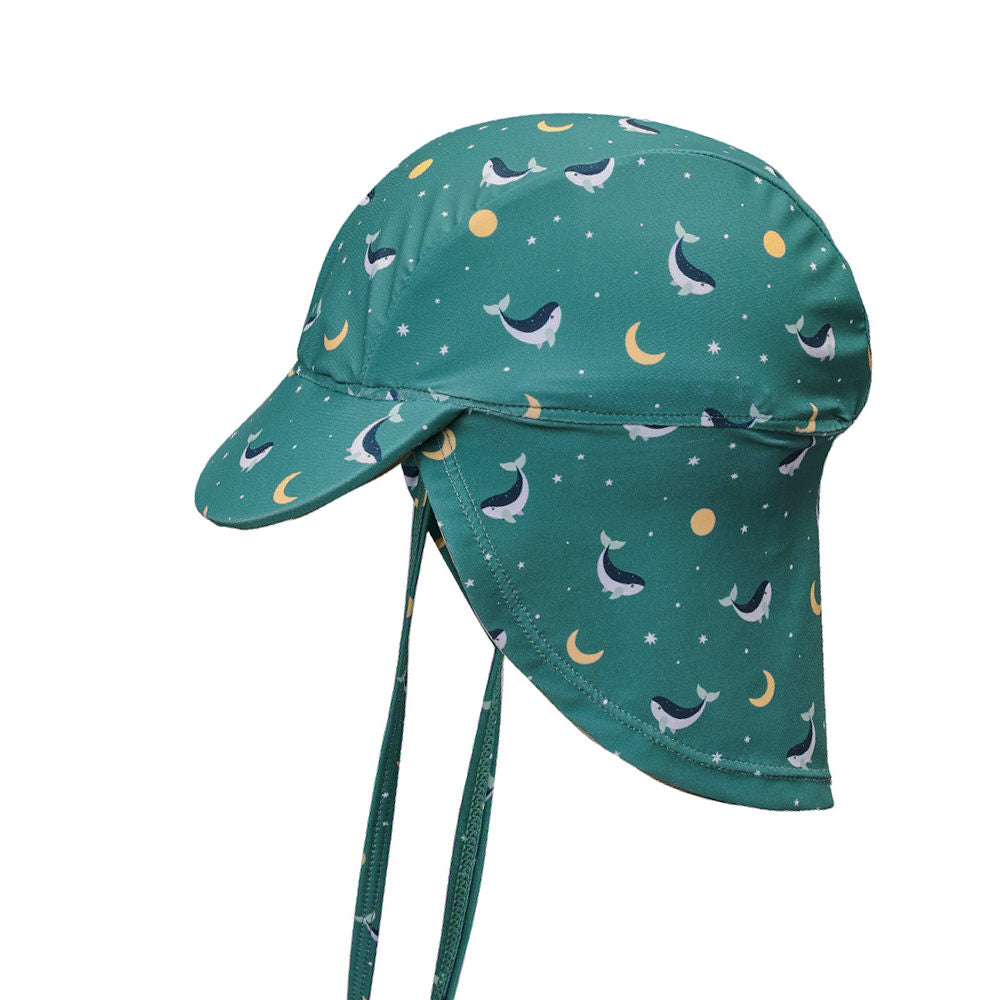 Cappello da spiaggia protezione solare, Balena verde