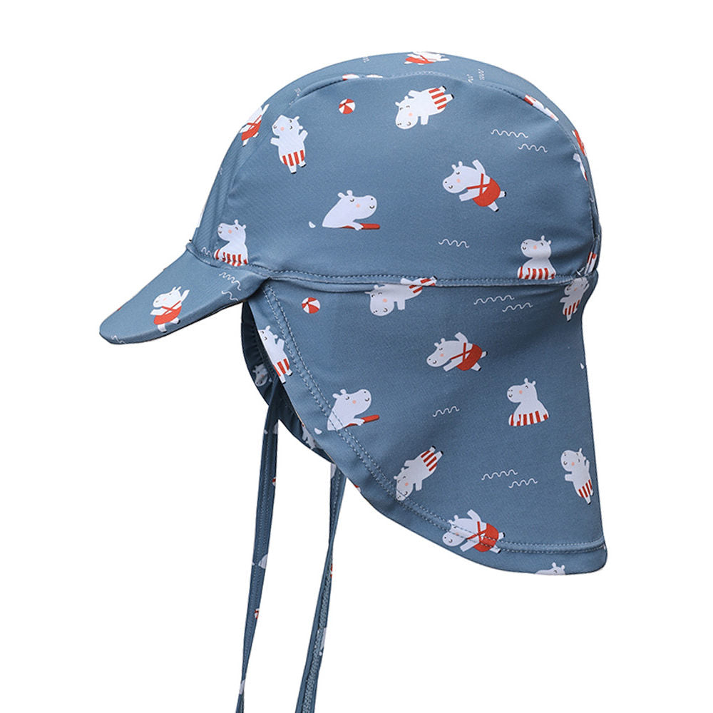Baby beach hat with sun protection Hippos