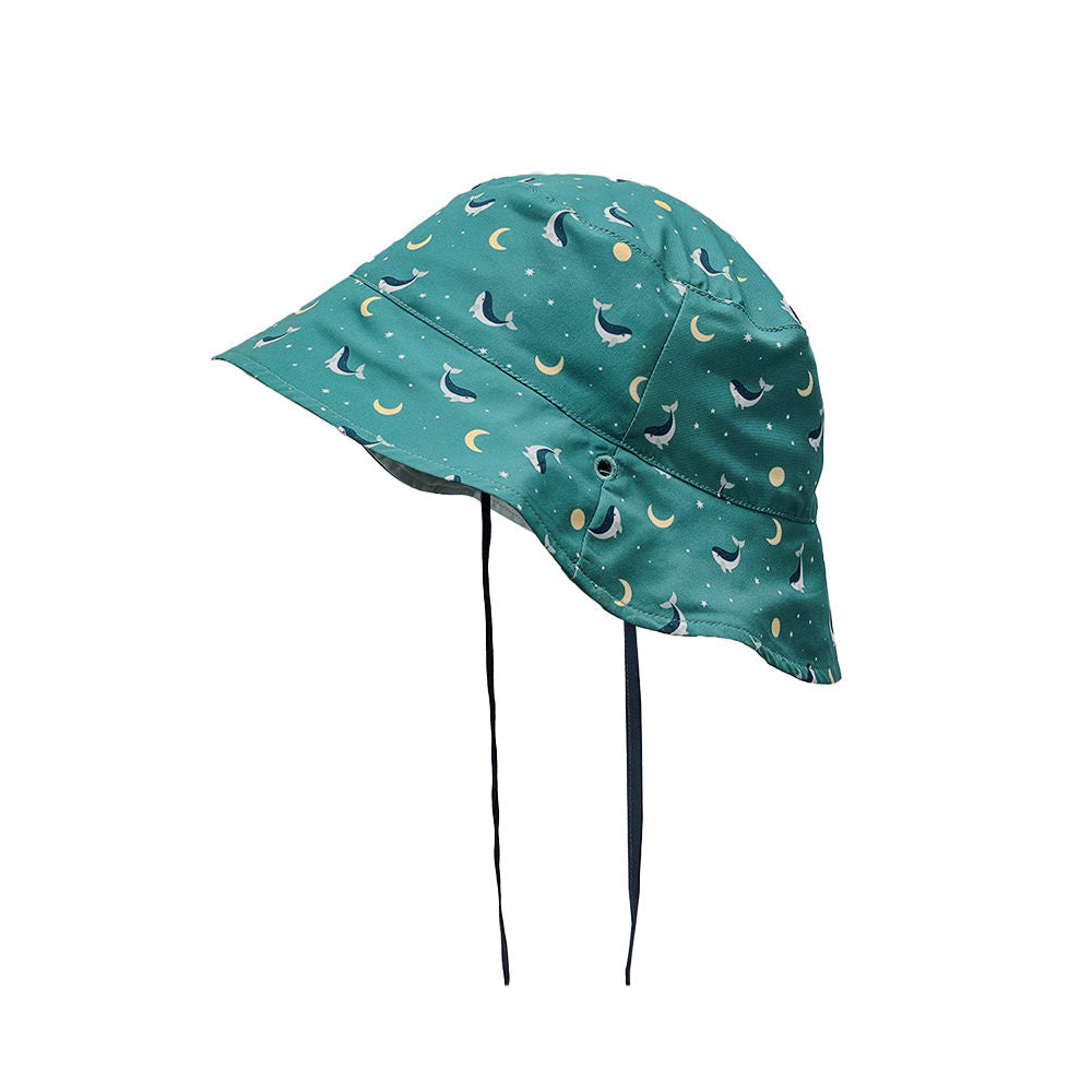 Cappello reversibile protezione solare, Balena verde