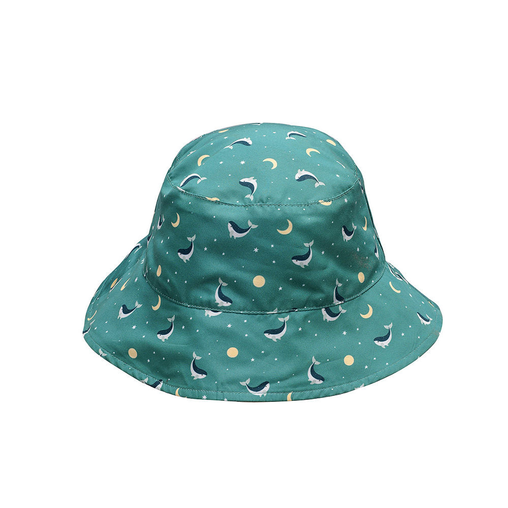 Cappello reversibile protezione solare, Balena verde