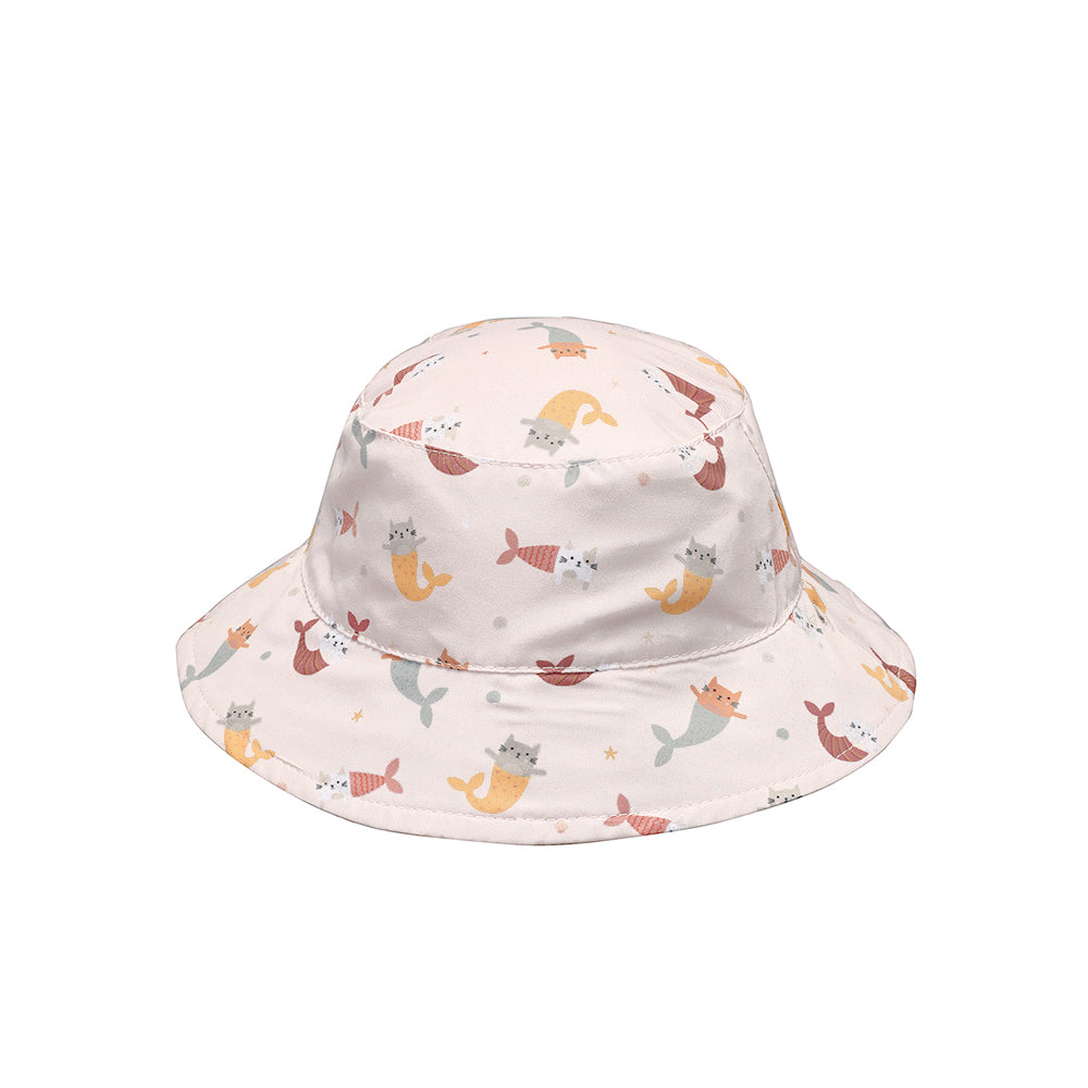 Reversible sun protection hat, Mermaid Cats