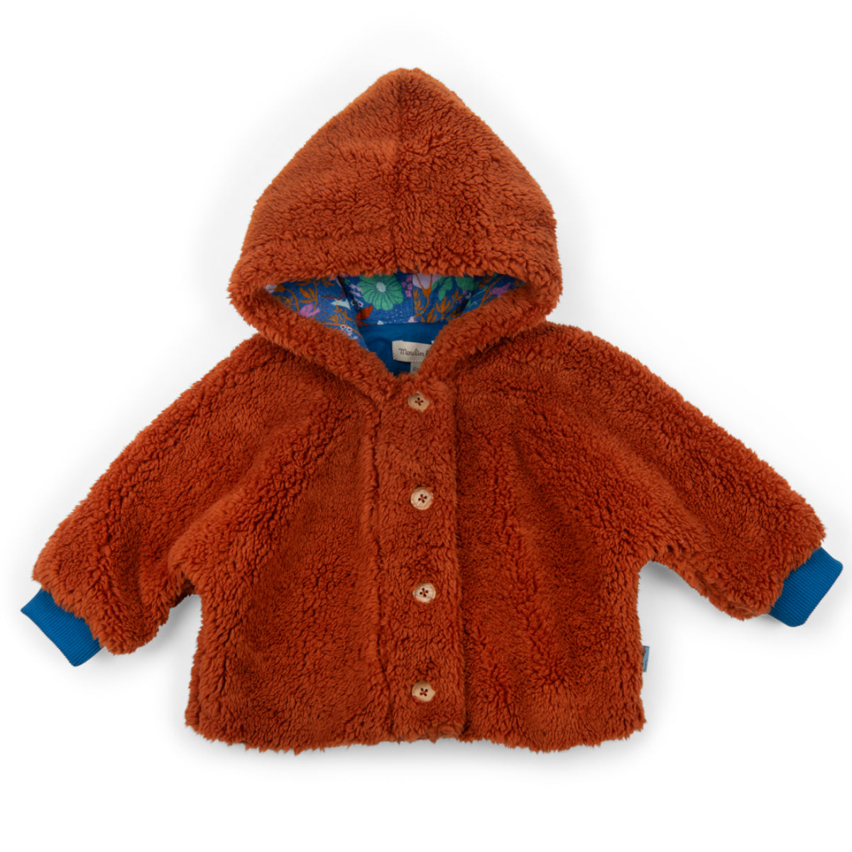 Hooded faux-fur coat, Marielle