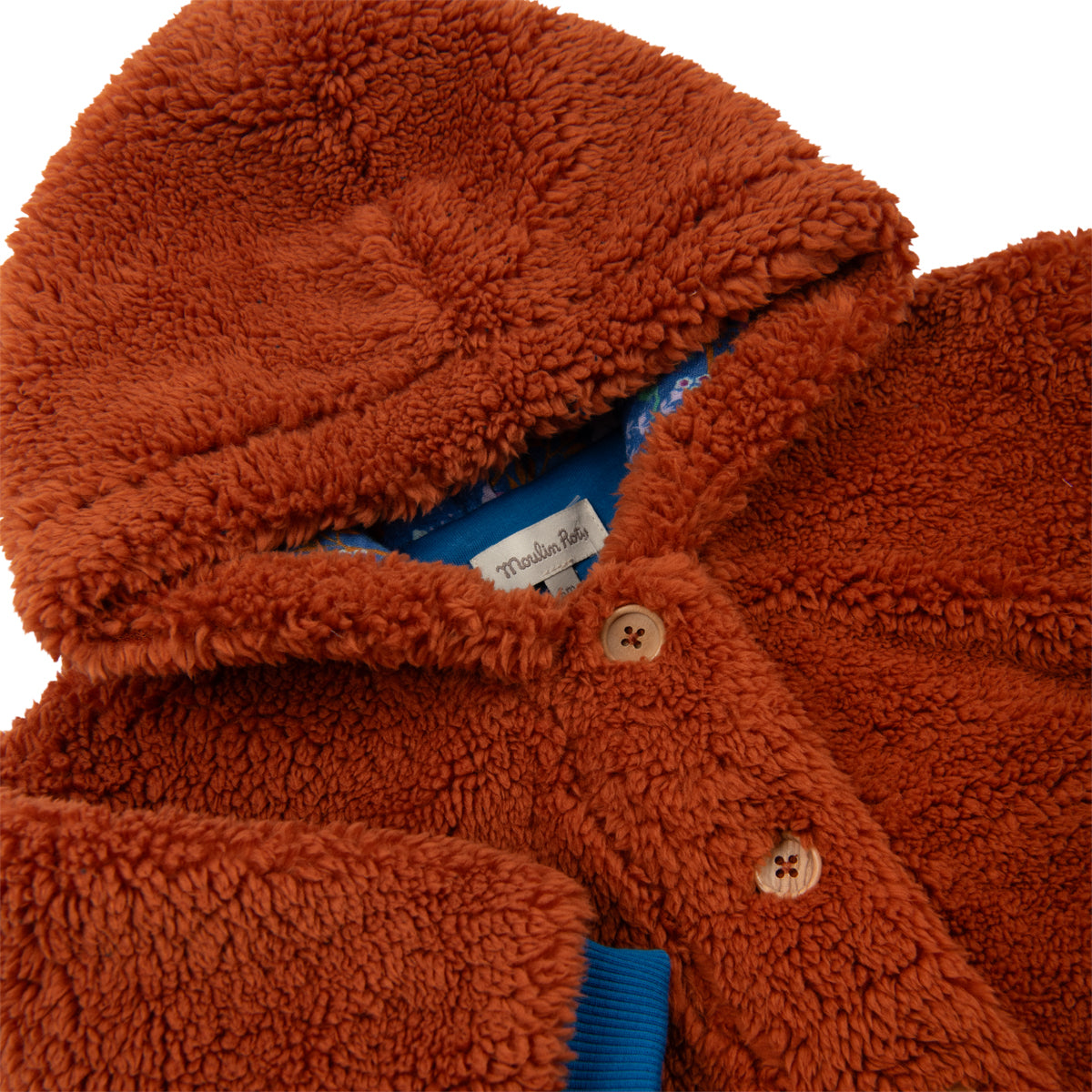 Hooded faux-fur coat, Marielle