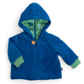 Blue corduroy coat with hood, Matteo