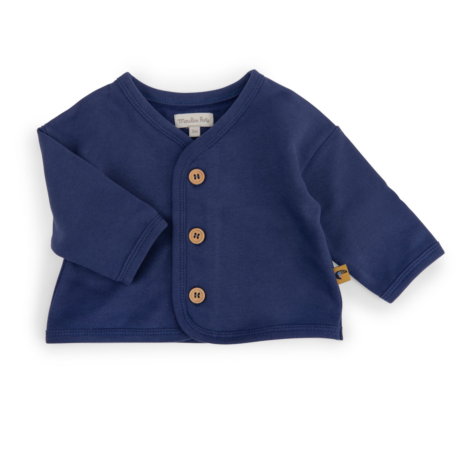 Lightweight blue sweat cardigan, Nico