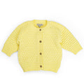 Yellow organic cotton knitted cardigan, Lumiere