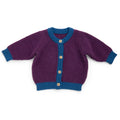 Two-tone chunky knit cardigan, Miki
