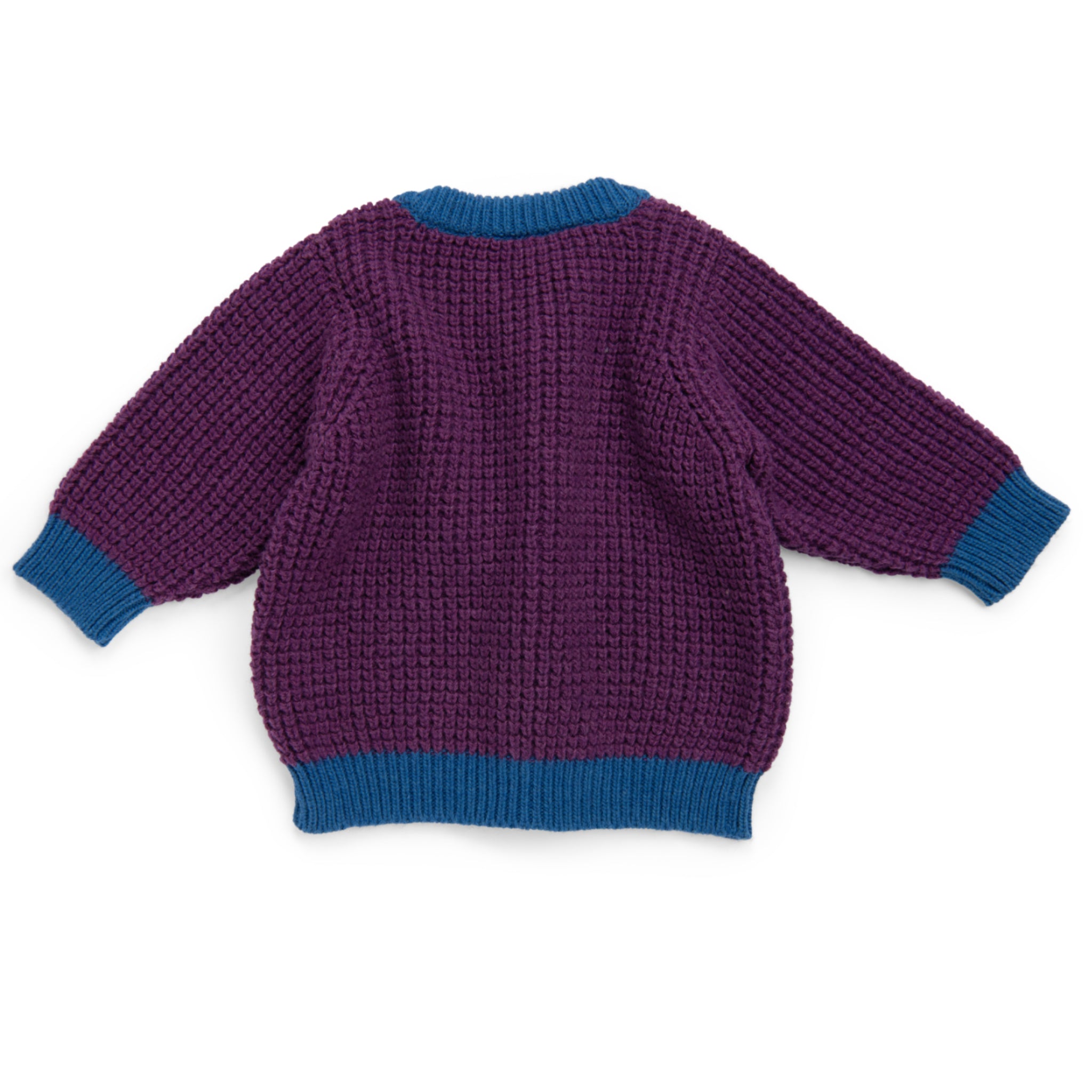 Two-tone chunky knit cardigan, Miki