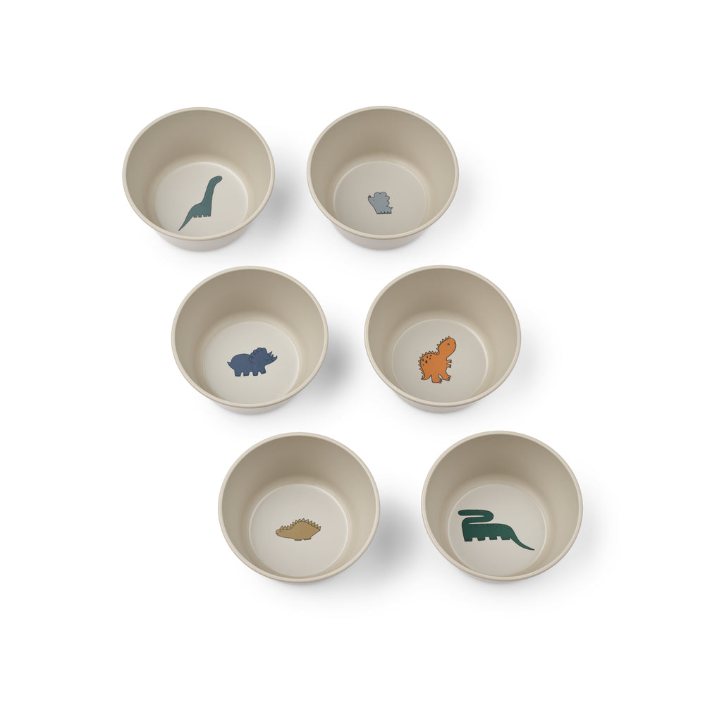 Set of bowls (6 pcs), Dinosaurs