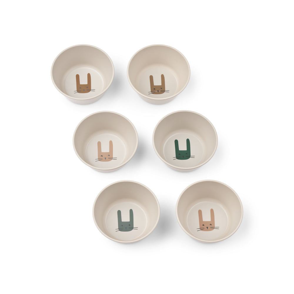 Set of bowls (6 pcs), Rabbits