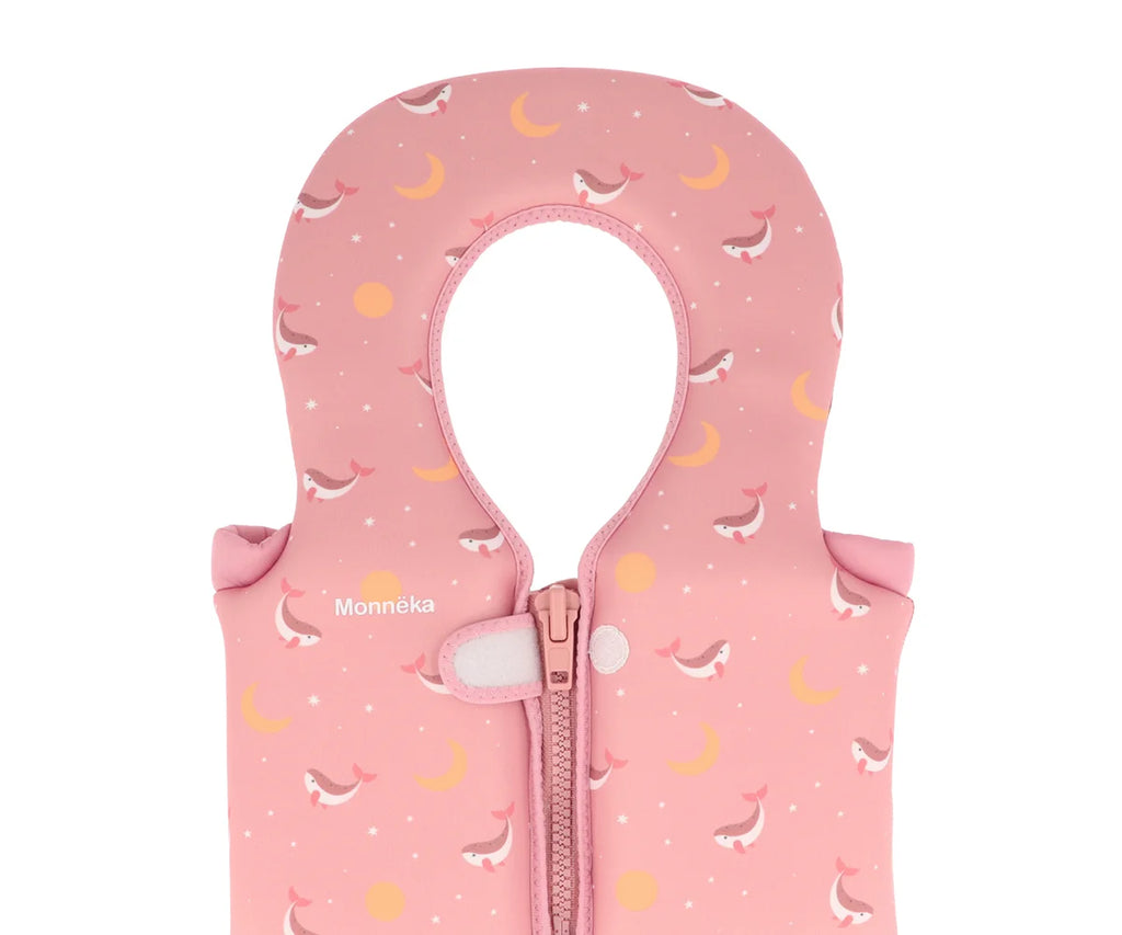 Giacca galleggiante apprendimento 1-2 anni, Balena rosa