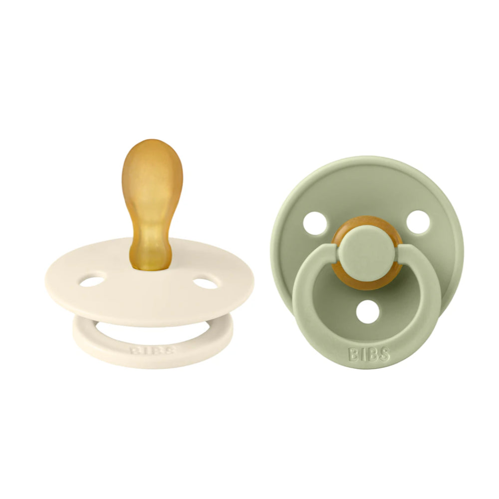 Pacifiers color Ivory/Sage, Symmetrical rubber