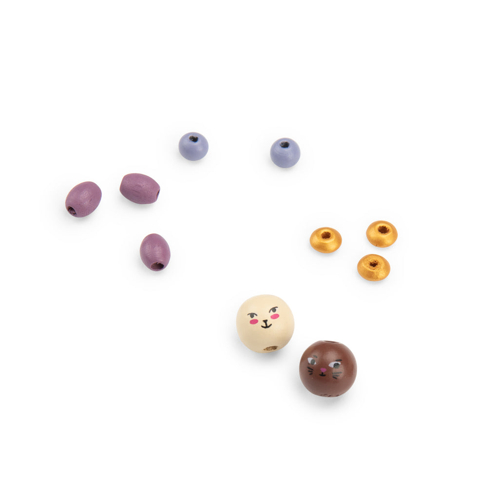 Cofanetto perline di legno colorate – Les Minouchkas