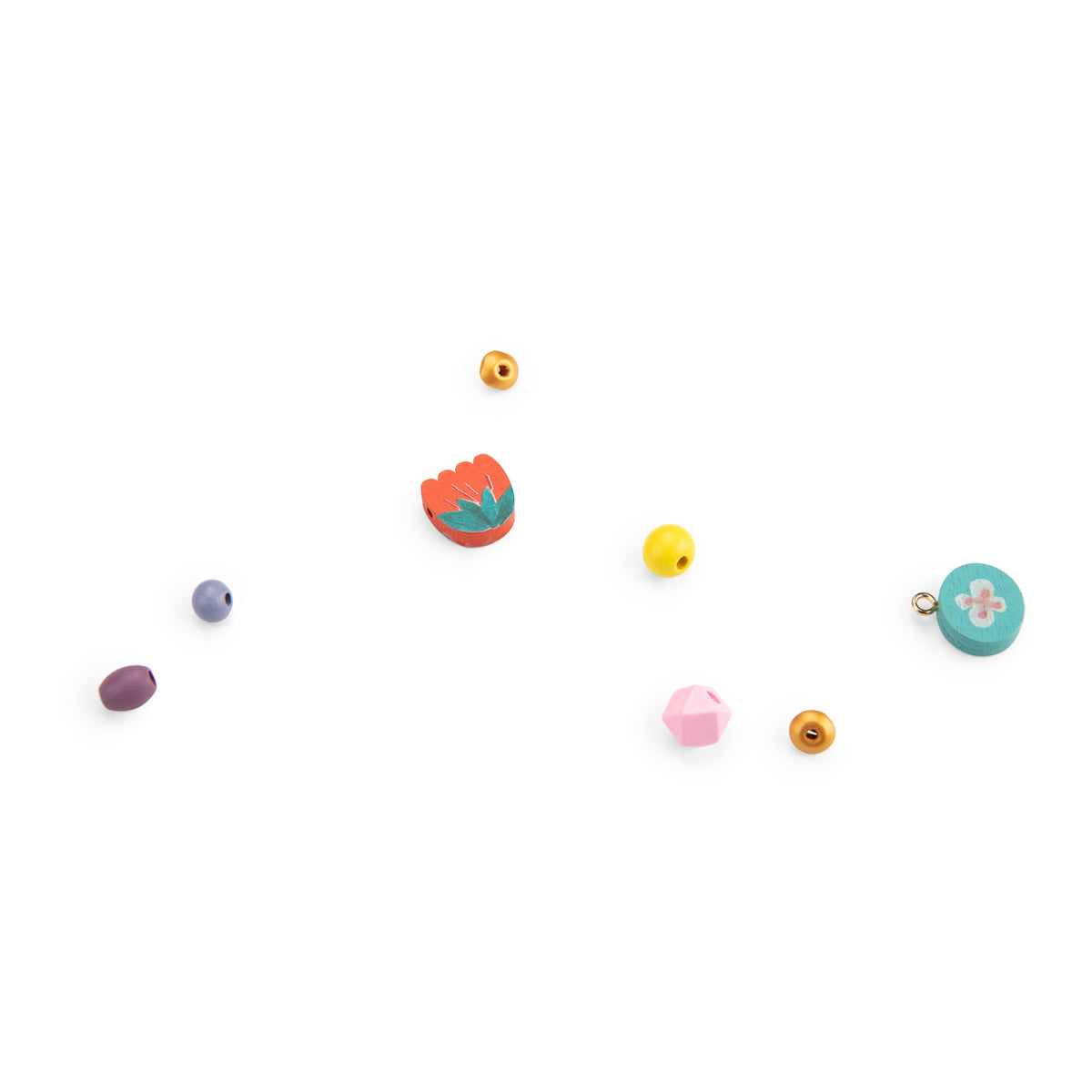 Cofanetto perline di legno colorate – Les Minouchkas