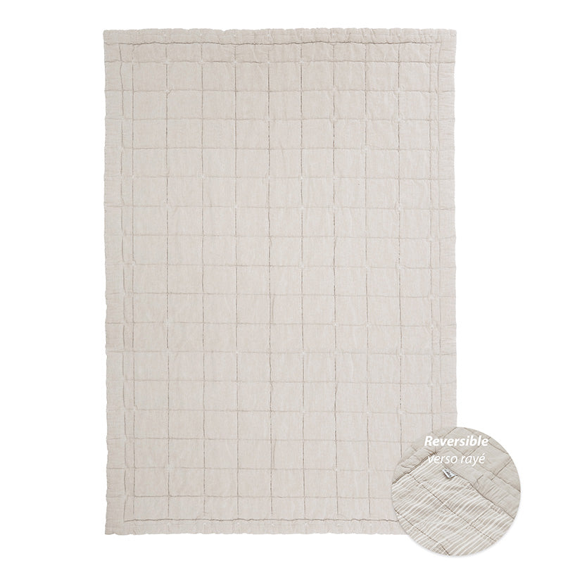 Reversible quilt cotton blanket, 140 x 100 cm