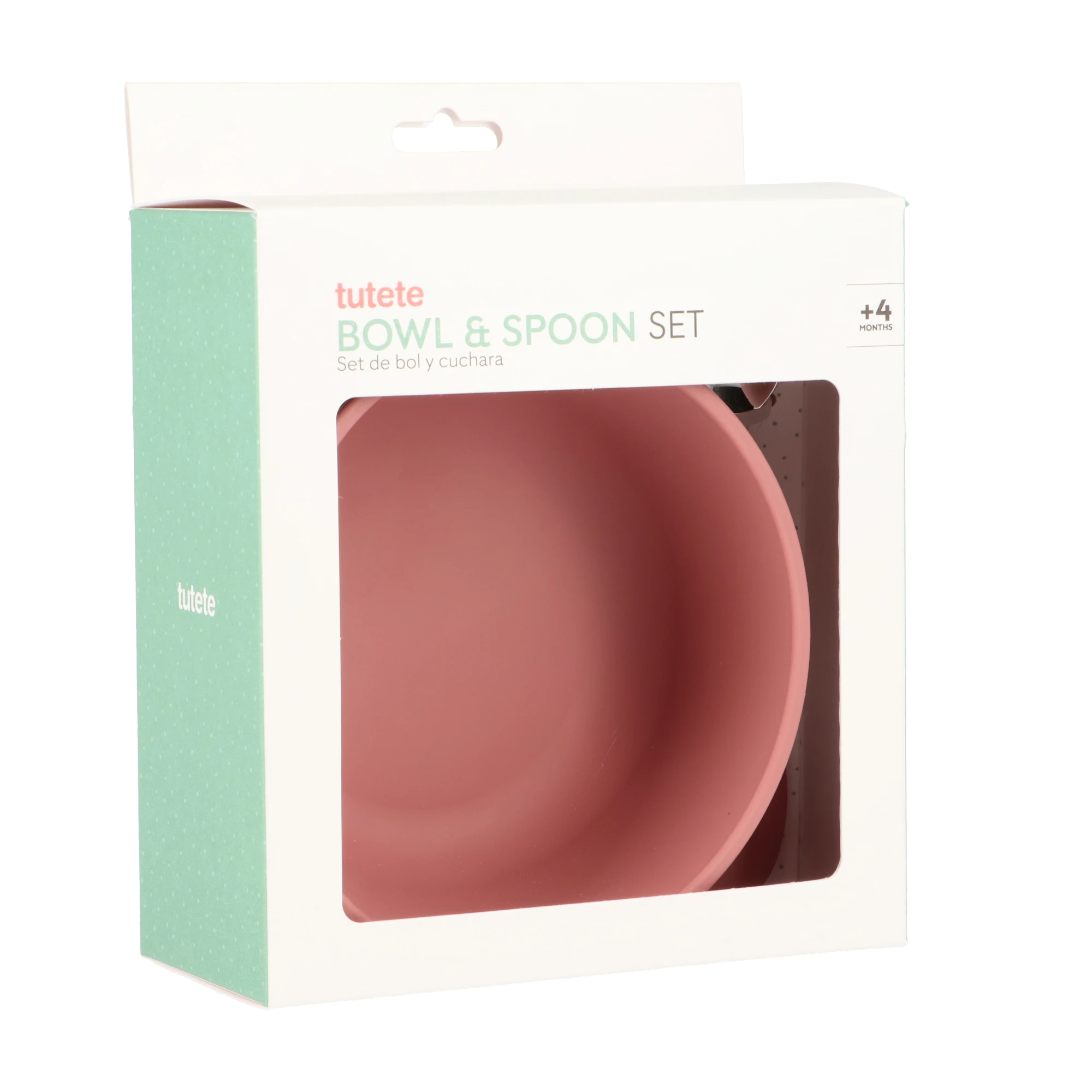 Silicone Suction Cup Bowl with Spoon, Terracotta