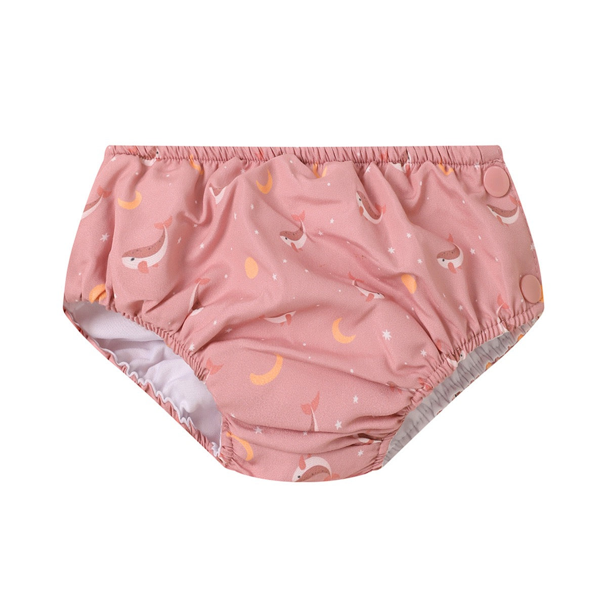 Costume contenitivo con volant, Balena rosa
