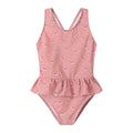 One-piece swimsuit with ruffles 2-6 years, Pink whale