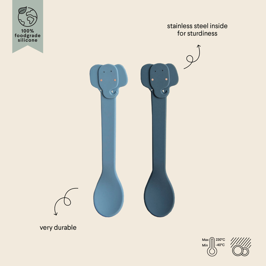 Silicone spoon 2-pack - Elephant