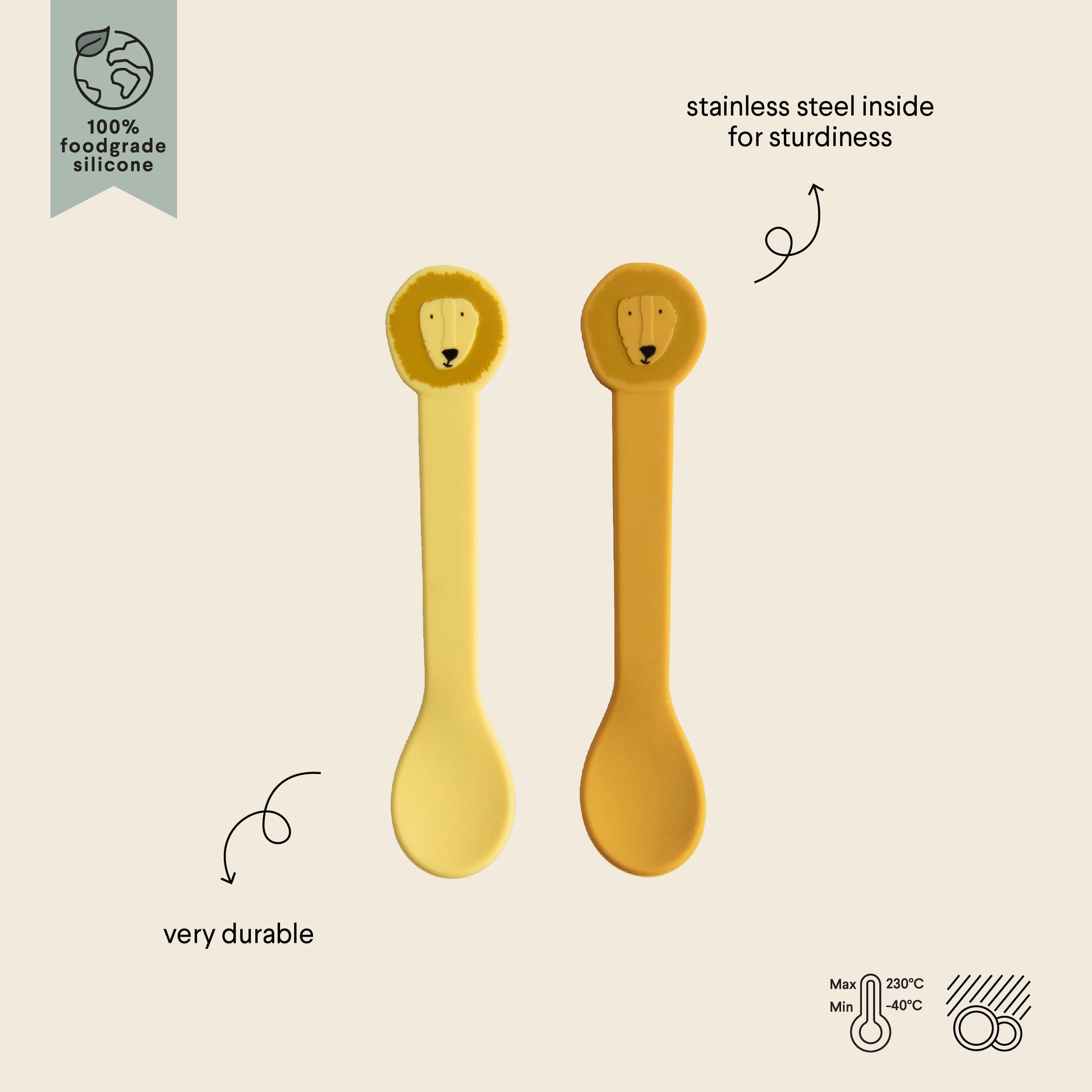 Set 2 cucchiaini in silicone – Leone