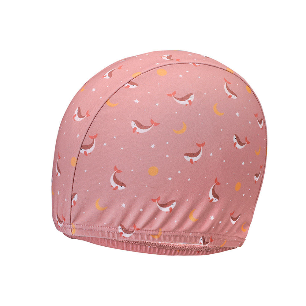 Kids swim cap 1-8 years, Pink Whale