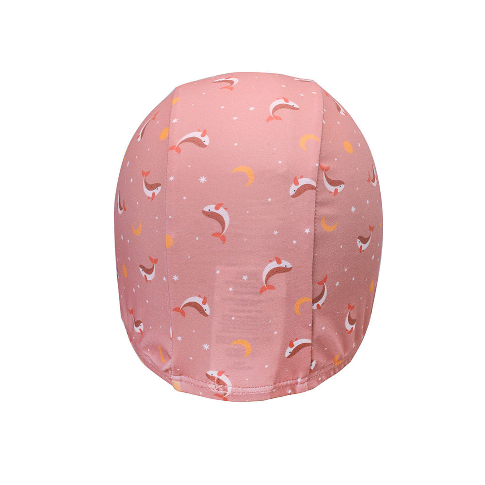 Kids swim cap 1-8 years, Pink Whale