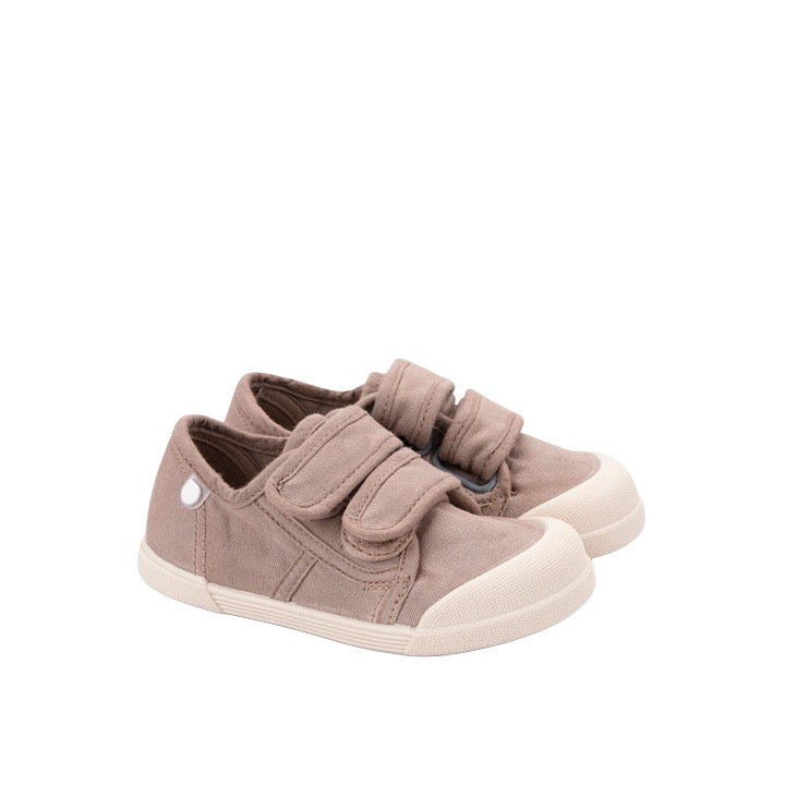 Shoes in cotton canvas, Cacao