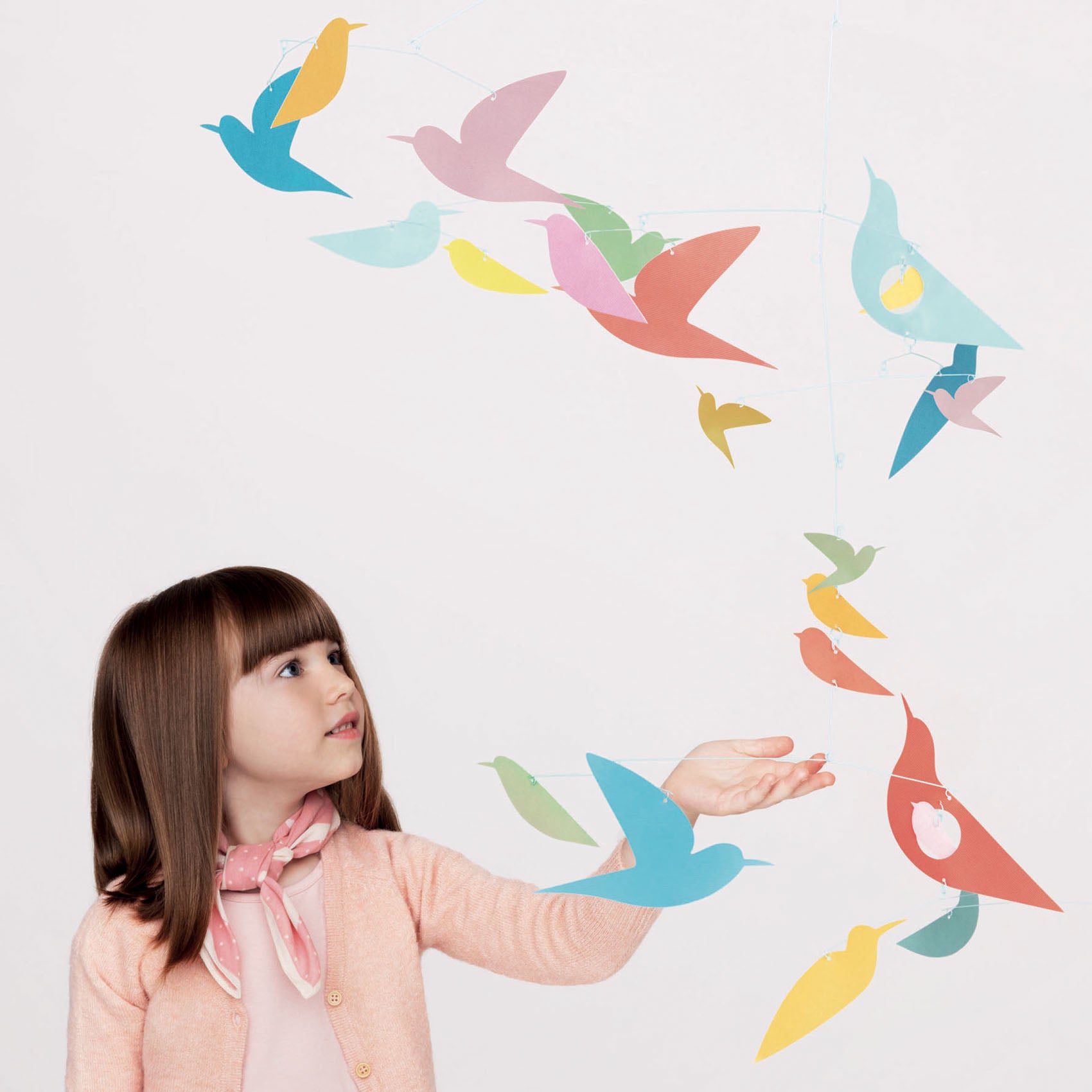 Large colorful bird carousel